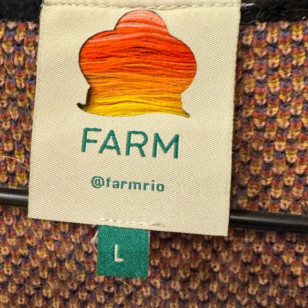 FARM Rio Black Floral Multicolor Button Cardigan - Picture 5 of 10